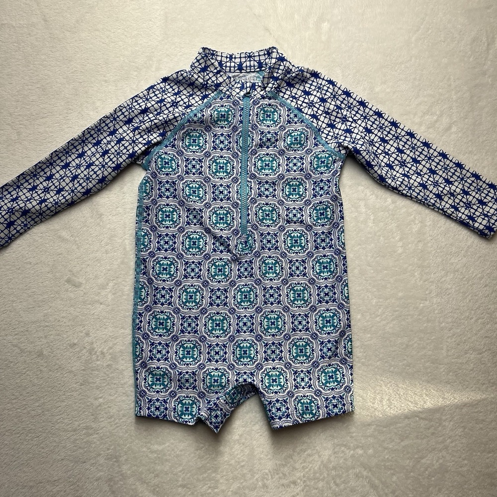 Coolibar Neck To Knee Kohala Swimsuit Baby Girl 18-24m UPF 50+ Summer Beach‎